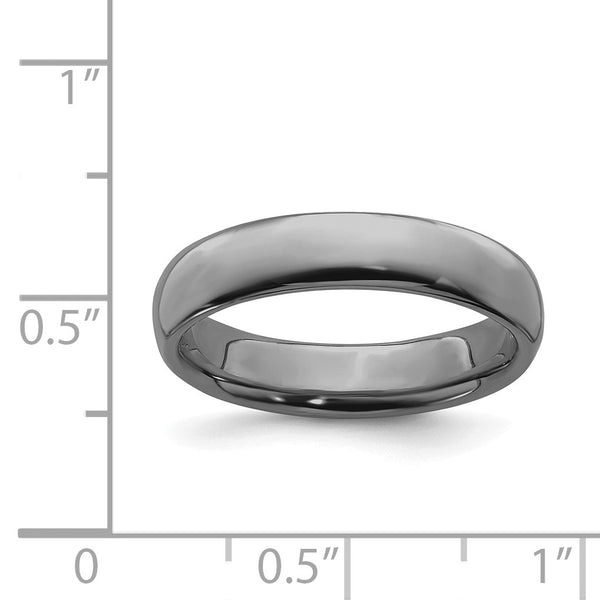 Sterling Silver Stackable Expressions Black-plated Polished Ring