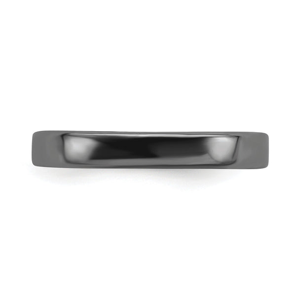 Sterling Silver Stackable Expressions Black-plated Ring
