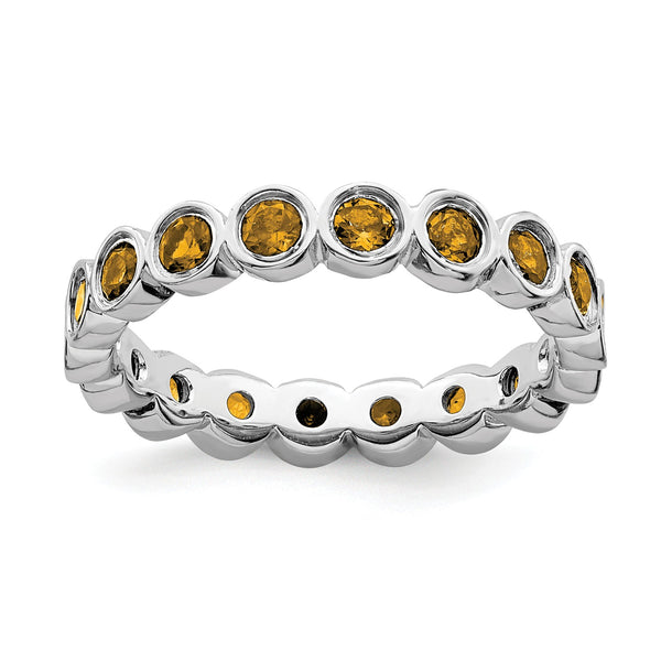 Sterling Silver Stackable Expressions Citrine Ring