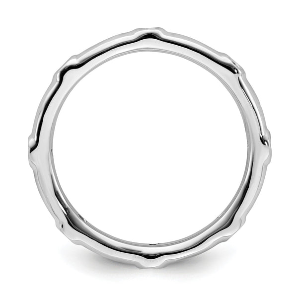 Sterling Silver Stackable Expressions Created Emerald Ring