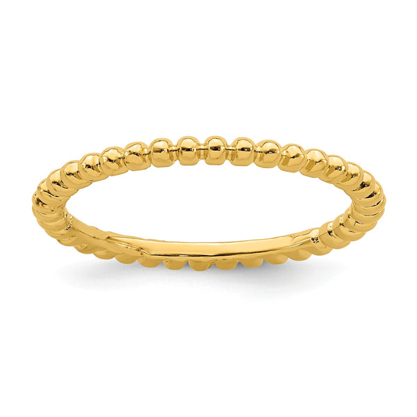 Sterling Silver Stackable Expressions Gold-plated Ring
