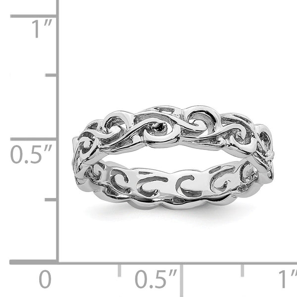 Sterling Silver Stackable Expressions Polished Ring