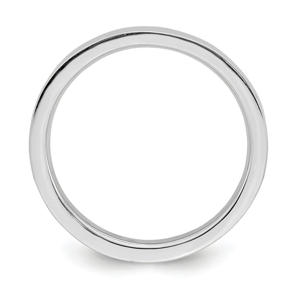 Sterling Silver Stackable Expressions Rhodium Polished Ring