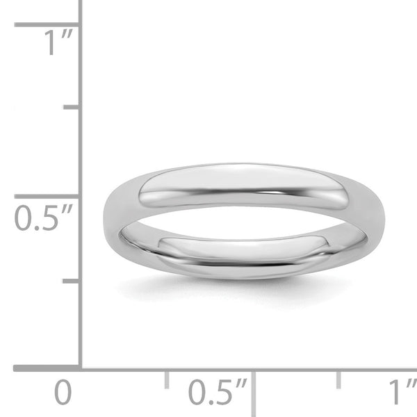Sterling Silver Stackable Expressions Rhodium Polished Ring