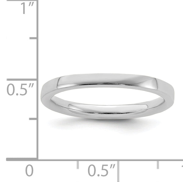 Sterling Silver Stackable Expressions Rhodium Polished Ring