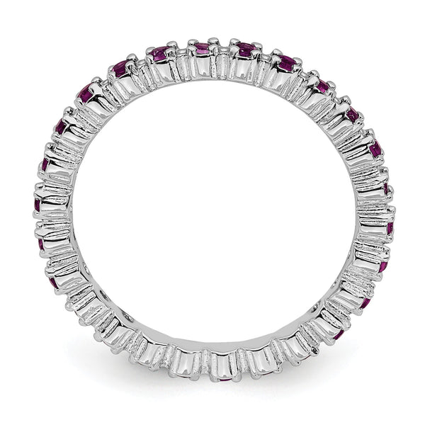 Sterling Silver Stackable Expressions Rhodolite Garnet Ring
