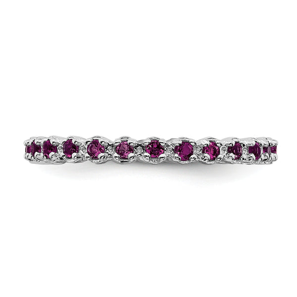 Sterling Silver Stackable Expressions Rhodolite Garnet Ring