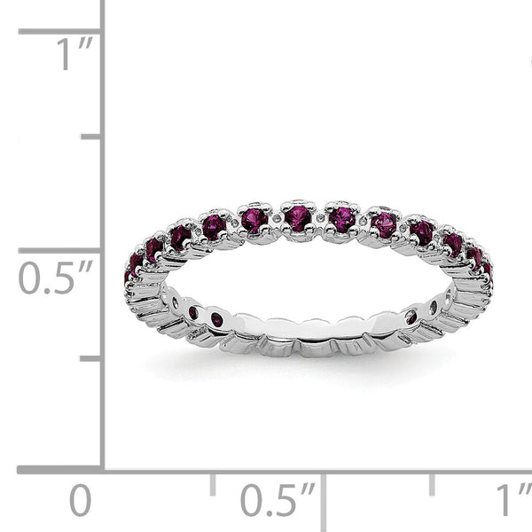 Sterling Silver Stackable Expressions Rhodolite Garnet Ring