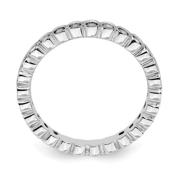 Sterling Silver Stackable Expressions White Topaz Ring