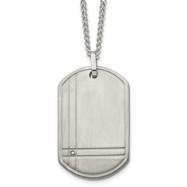 Titanium .01ct. Diamond Accent Pendant