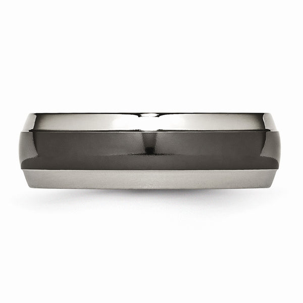 Titanium Black Ti Two-tone 7mm Polished Band