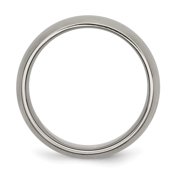 Titanium Grooved 8mm Brushed and Polished Band