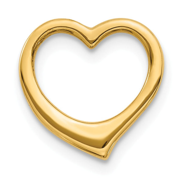 14KT Yellow Gold 12X11MM Heart Pendant-Chain Not Included