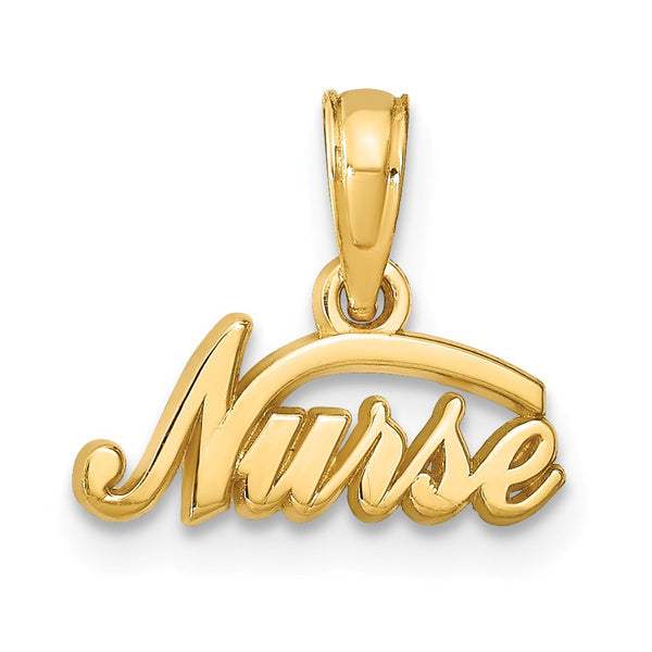 14KT Yellow Gold 12MM Nurse Pendant-Chain Not Included
