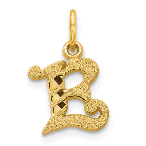 14k Initial E Charm