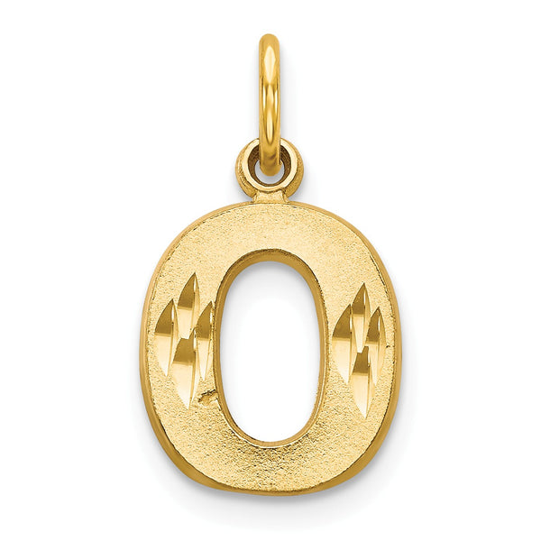 14k Initial O Charm