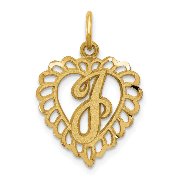 14k Initial J Charm