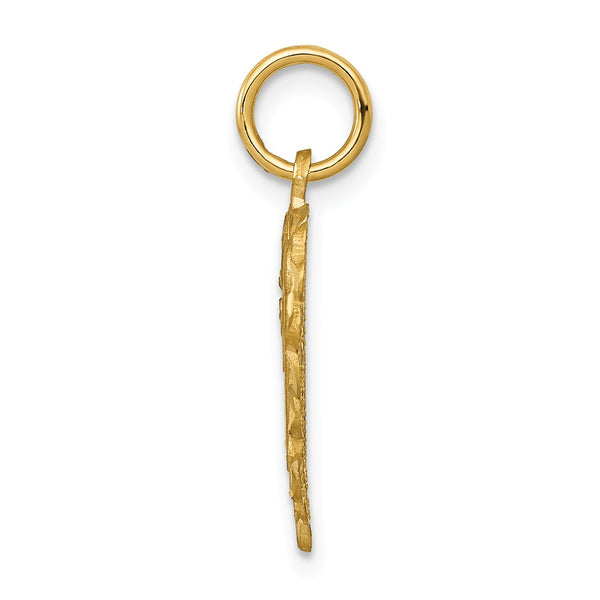 14k Initial V Charm