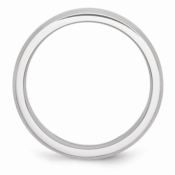 Cobalt Beveled Edge Satin 6mm Band