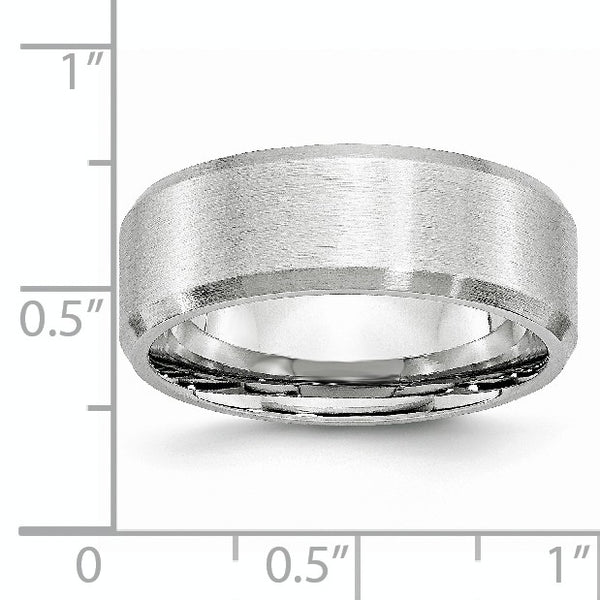 Cobalt Beveled Edge Satin 8mm Band