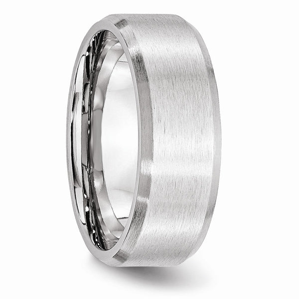 Cobalt Beveled Edge Satin 8mm Band