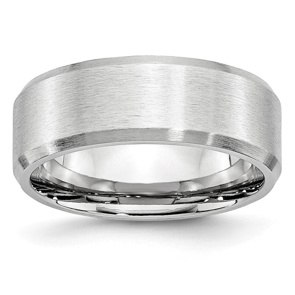Cobalt Beveled Edge Satin 8mm Band