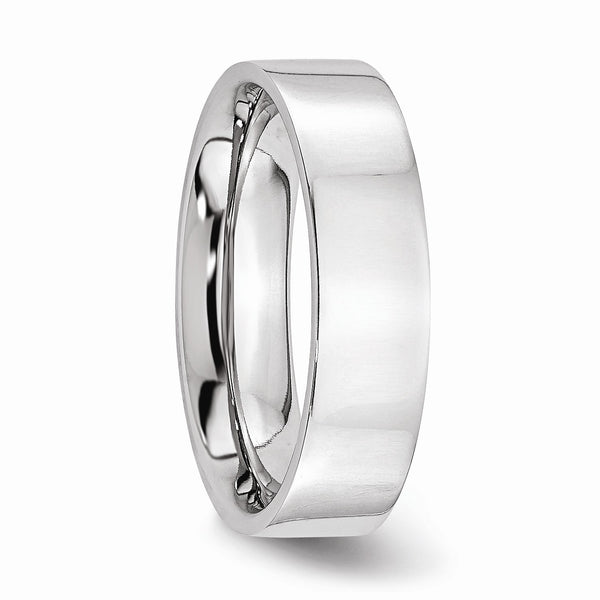 Cobalt Flat Polished 6mm Band