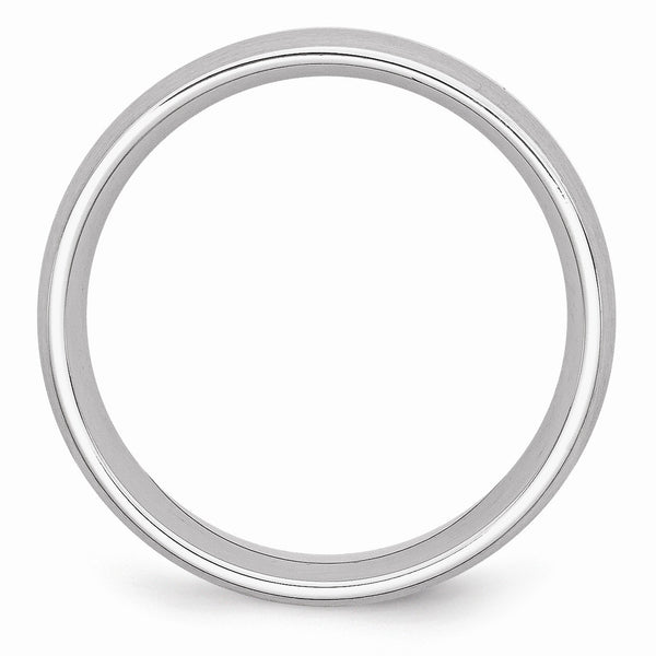 Cobalt Sterling Silver Inlay Satin 8mm Band
