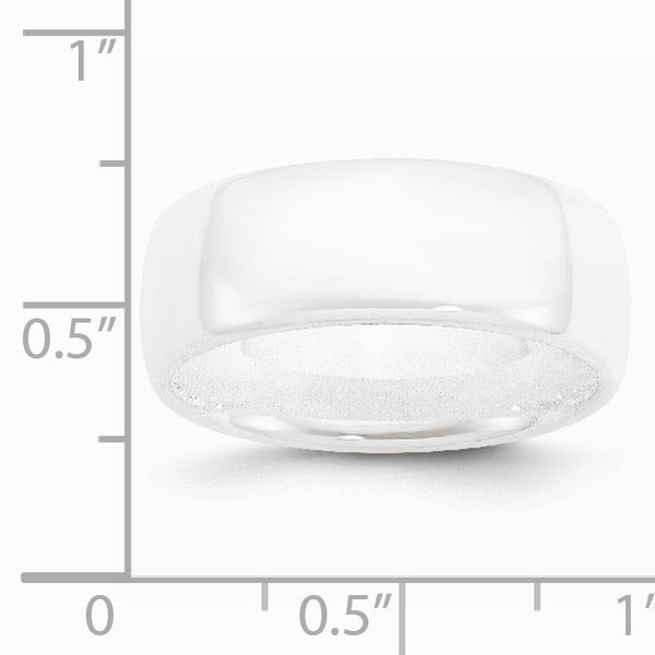 Ceramic White 8mm Polished Band