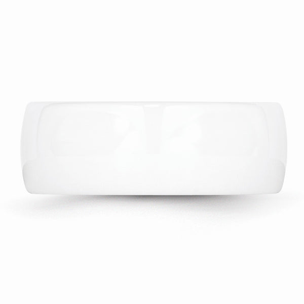 Ceramic White 8mm Polished Band