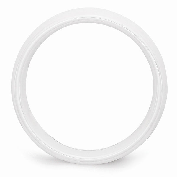 Ceramic White 8mm Polished Band