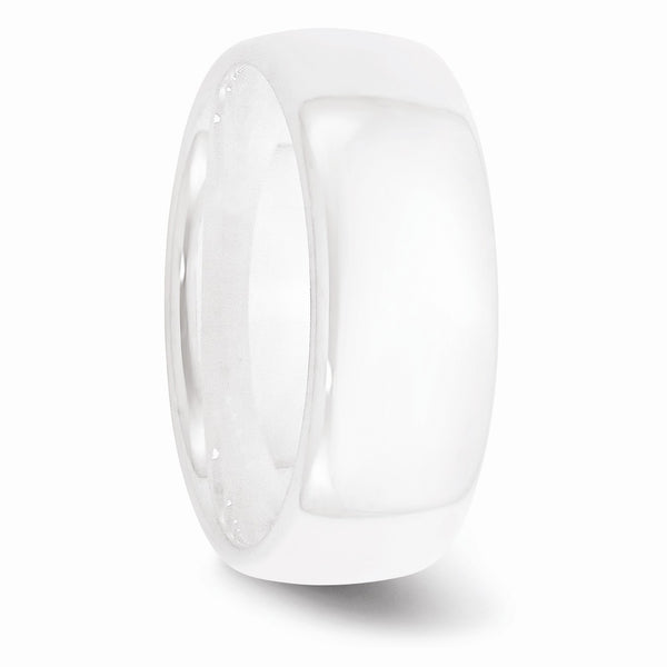 Ceramic White 8mm Polished Band