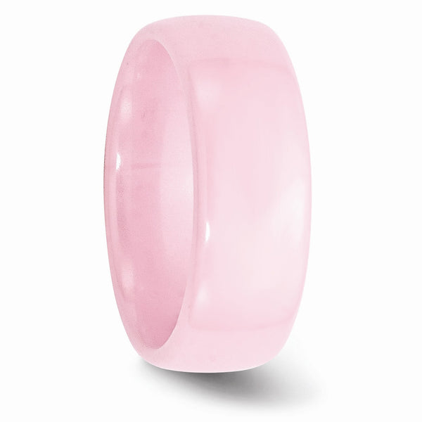 Ceramic Pink 8mm Polished Band