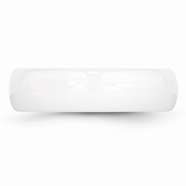 Ceramic White 6mm Polished Band