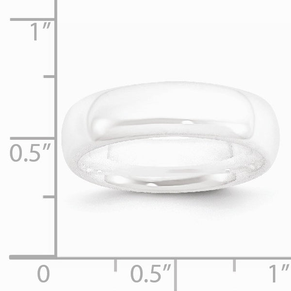 Ceramic White 6mm Polished Band