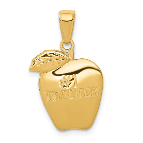 14KT Yellow Gold #1 Teacher Charm