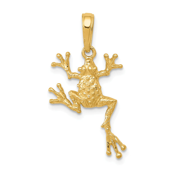 14KT Yellow Gold 24X14MM Frog Pendant-Chain Not Included