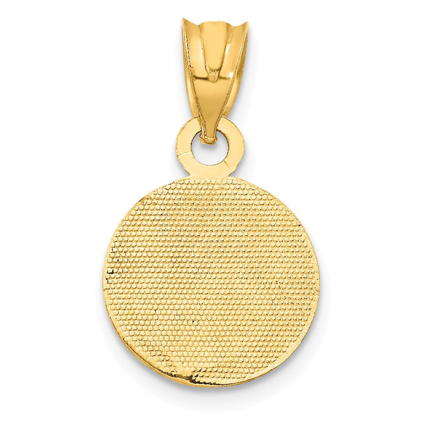 14KT Yellow Gold 20X11MM Sports Baseball Pendant-Chain Not Included