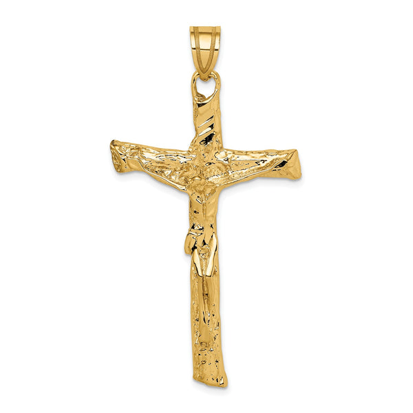 14k Satin Crucifix Pendant