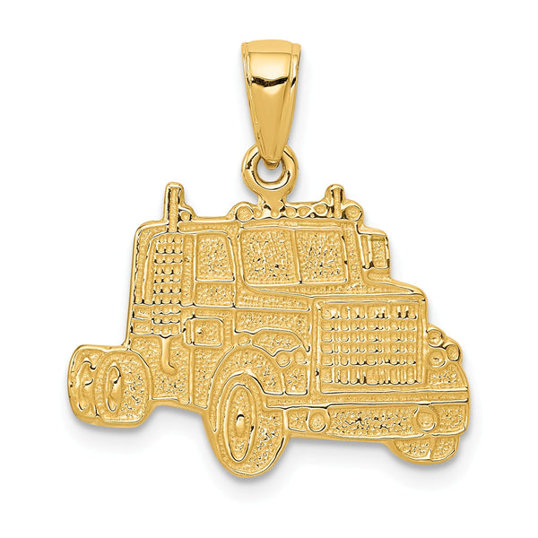 14KT Yellow Gold 20X25MM Car Pendant-Chain Not Included