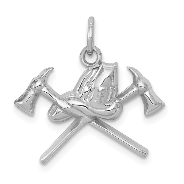 14k WG Fire Department Charm