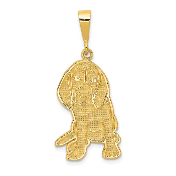 14KT Yellow Gold 36X15MM Dog Pendant-Chain Not Included