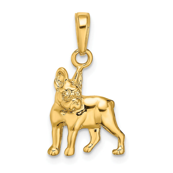14KT Yellow Gold 20X13MM Dog Pendant-Chain Not Included