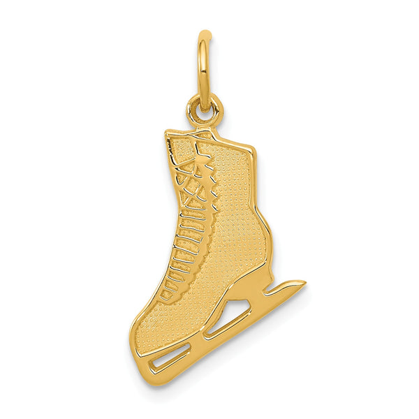 14KT Yellow Gold 23X14MM Ice Skate Pendant-Chain Not Included