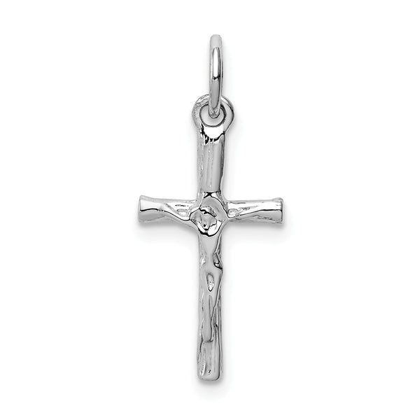 14KT White Gold 25X11MM Crucifix Cross Pendant-Chain Not Included