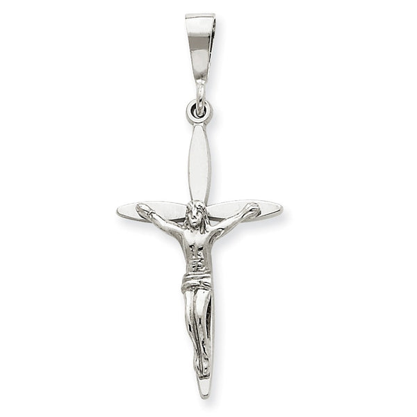 14KT White Gold 42X18MM Crucifix Cross Pendant-Chain Not Included