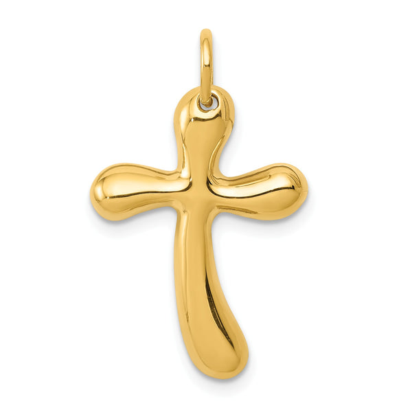 14KT Yellow Gold 29X15MM Cross Pendant-Chain Not Included