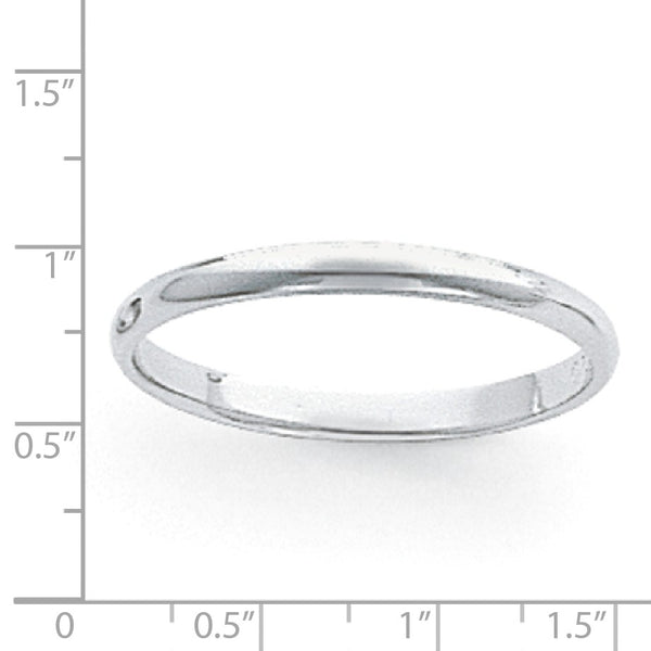 Platinum 3mm Half-Round Featherweight Band