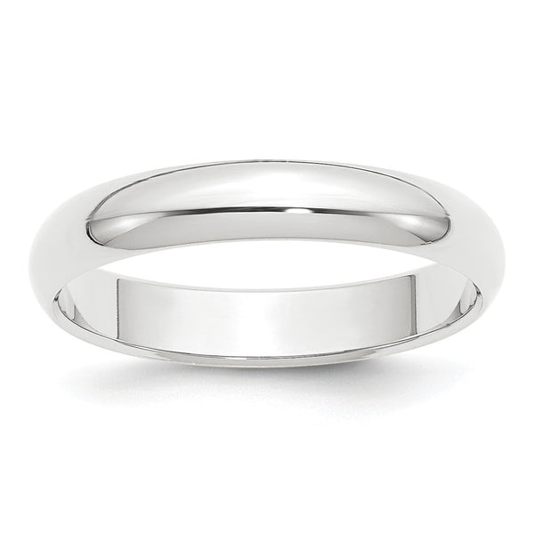 Platinum 4mm Half-Round Featherweight Band