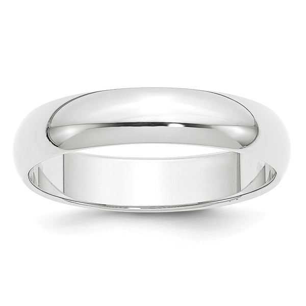Platinum 5mm Half-Round Featherweight Band